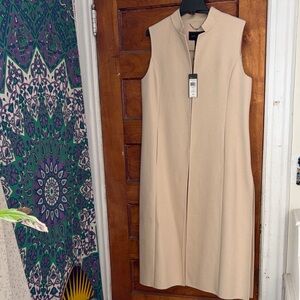 BCBGMaxAzria extra long cream wool vest 
Brand new in garment bag